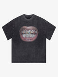 Full Diamond Tooth Pattern T-Shirt - 2258