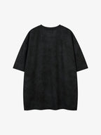 Oversized Graphic Suede Print T-Shirt