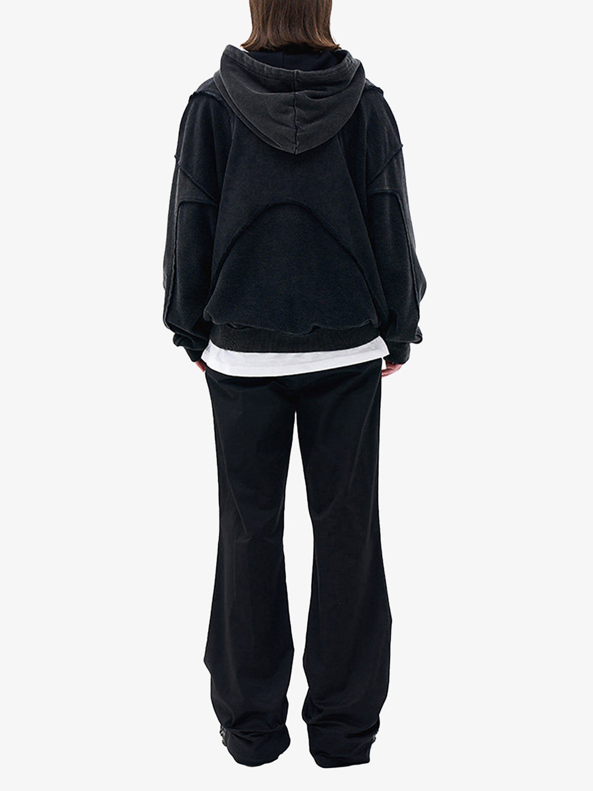 Theprecipice Washed Splicing Hoodie - 1985