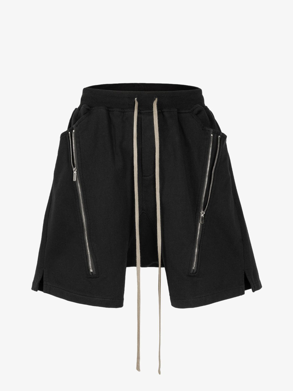Retro Functional Zipper Slit Jort