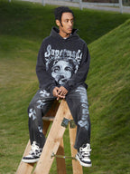 Theprecipice Heavy Washed Jesus Graphic Hoodie - 1973