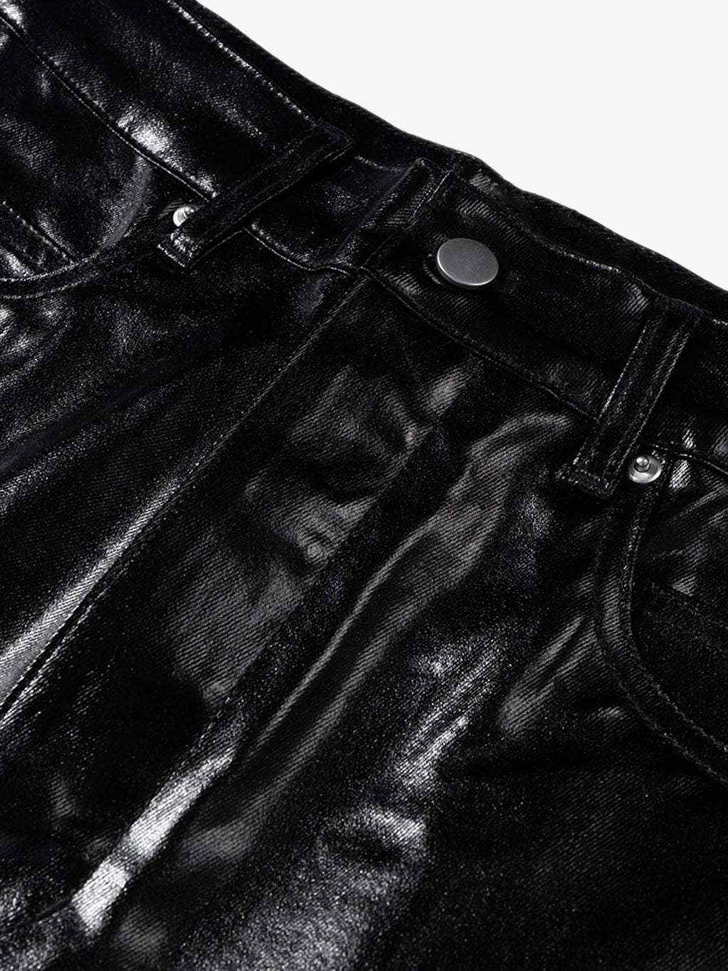 Theprecipice Glossy Patent Leather Flare Pants - 2396