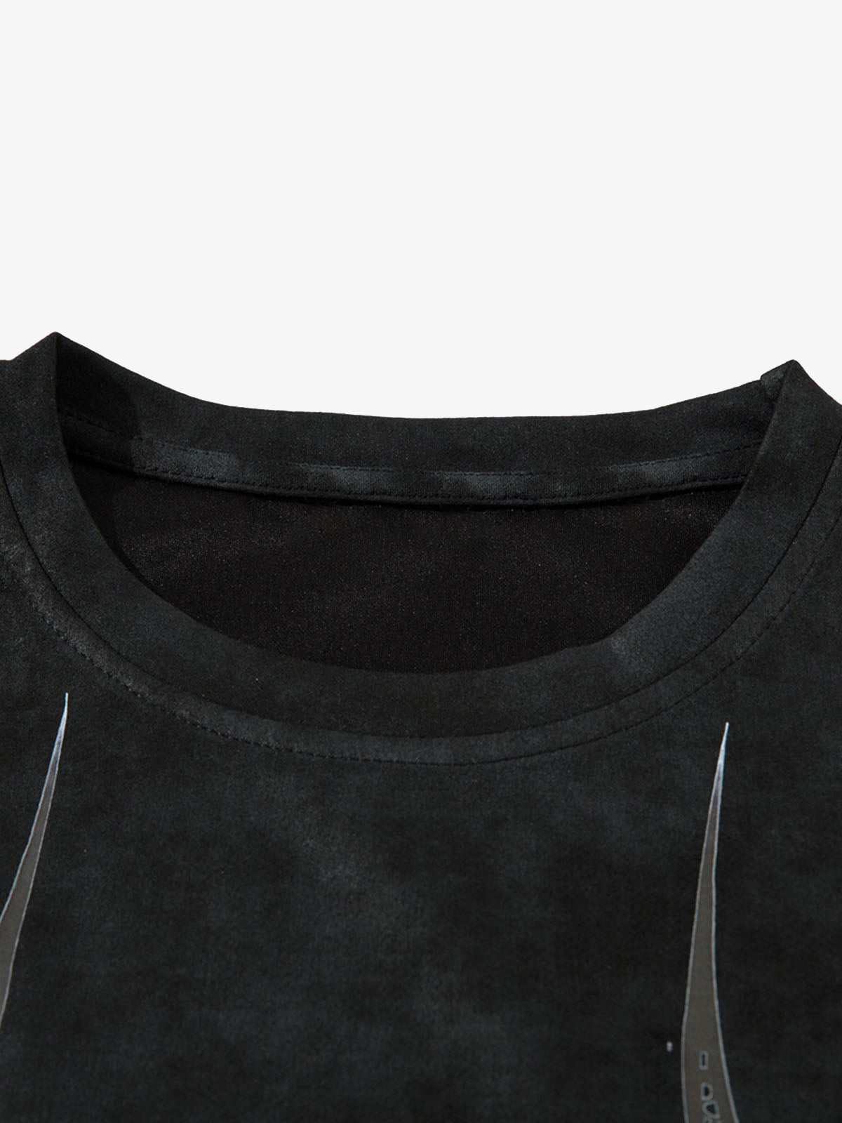 Oversized Graphic Suede Print T-Shirt