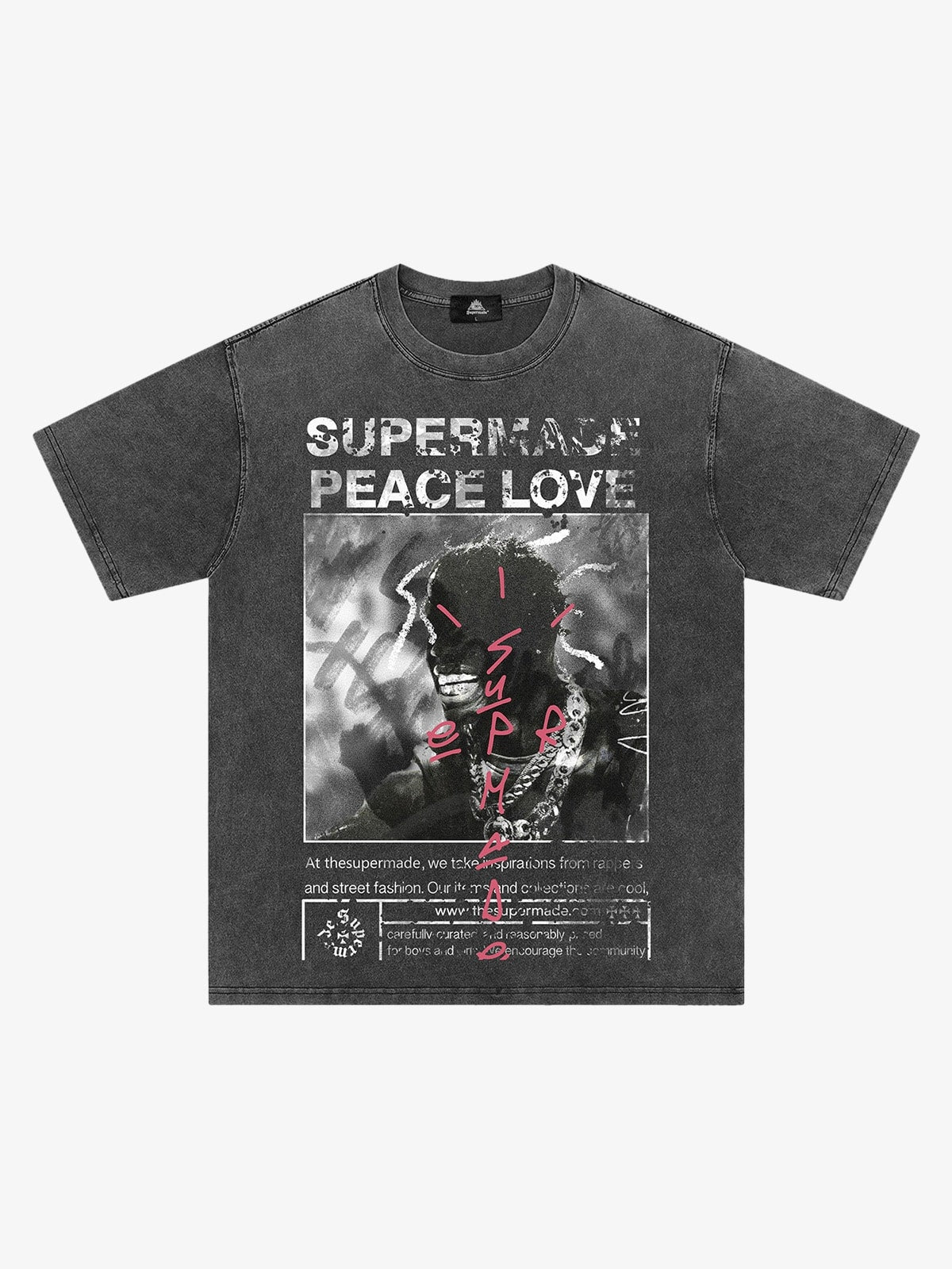 Theprecipice Gangsta Rapper Oversize Graphic T-shirt  - 1990