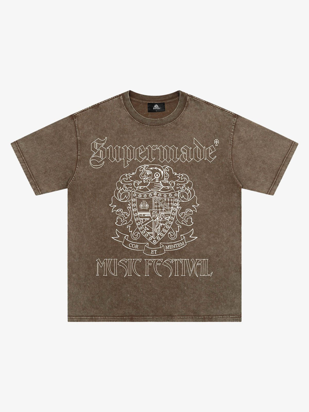 Original Gothic Letter Family Shield Badge Print T-Shirt
