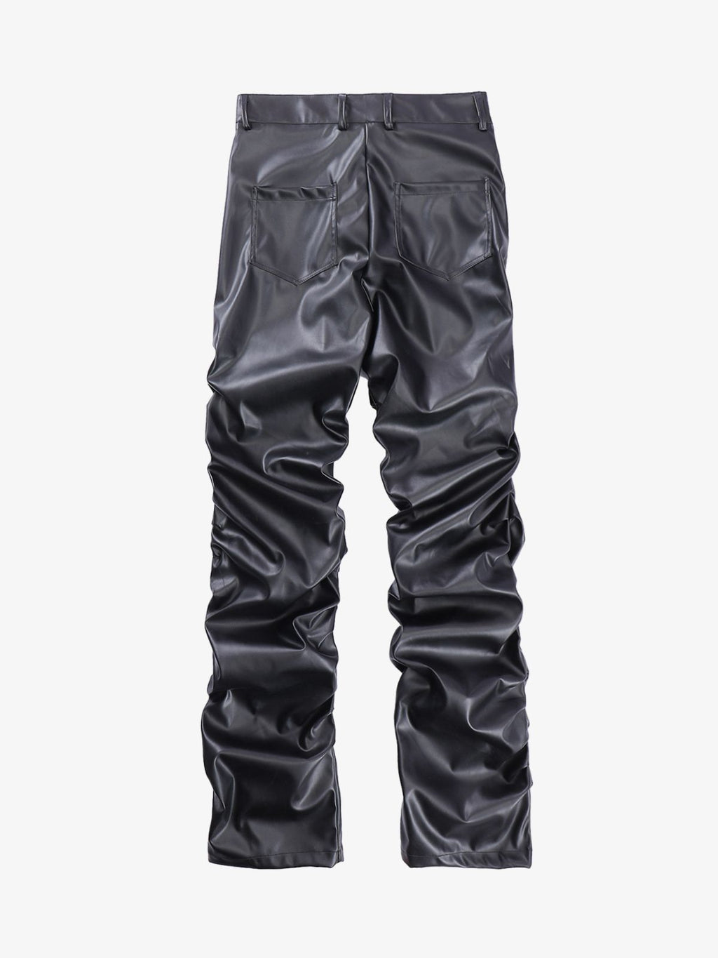 Theprecipice Punk Style Pleated Leather Pants - 2195