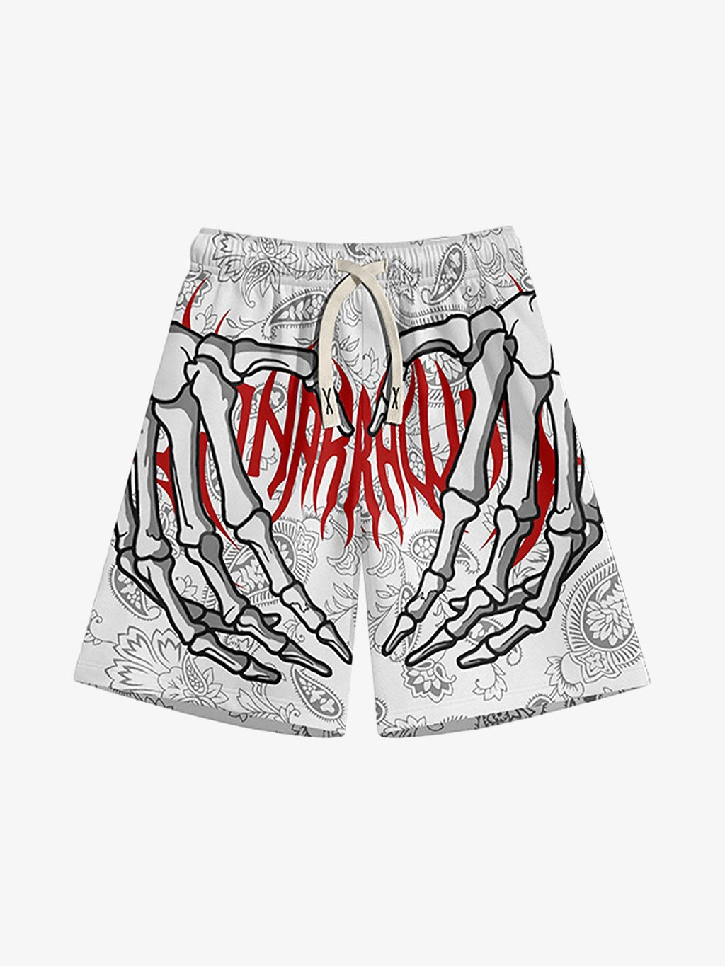 Theprecipice Skull Hand Print Hip-hop Shorts