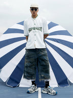 Original Camouflage Spliced Baseball T-Shirt - 2350