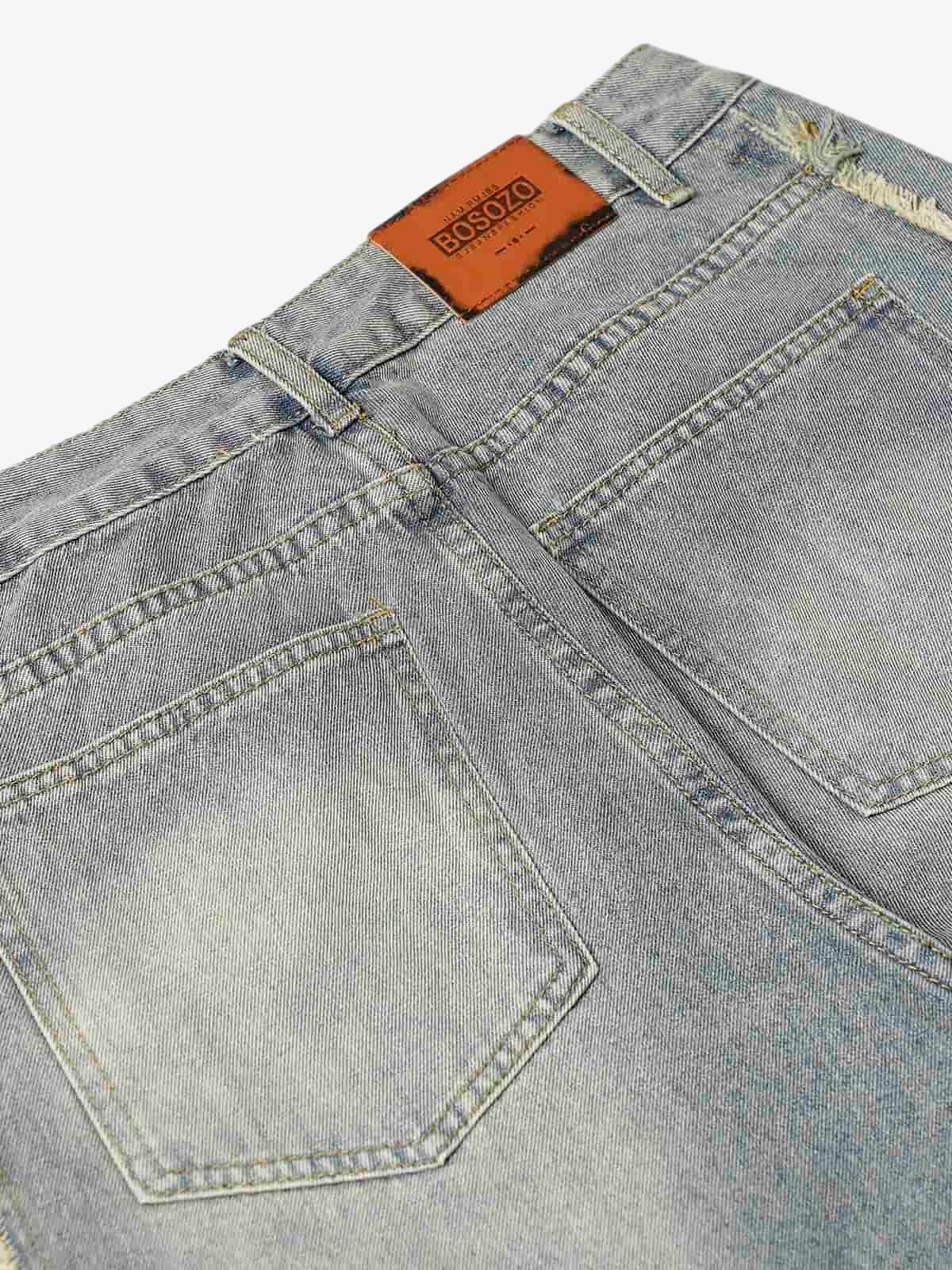 Theprecipice Washed Ripped Baggy Jeans