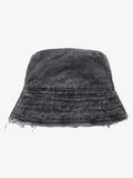 Distressed Denim Raw Edge Destroyed Bucket Hat