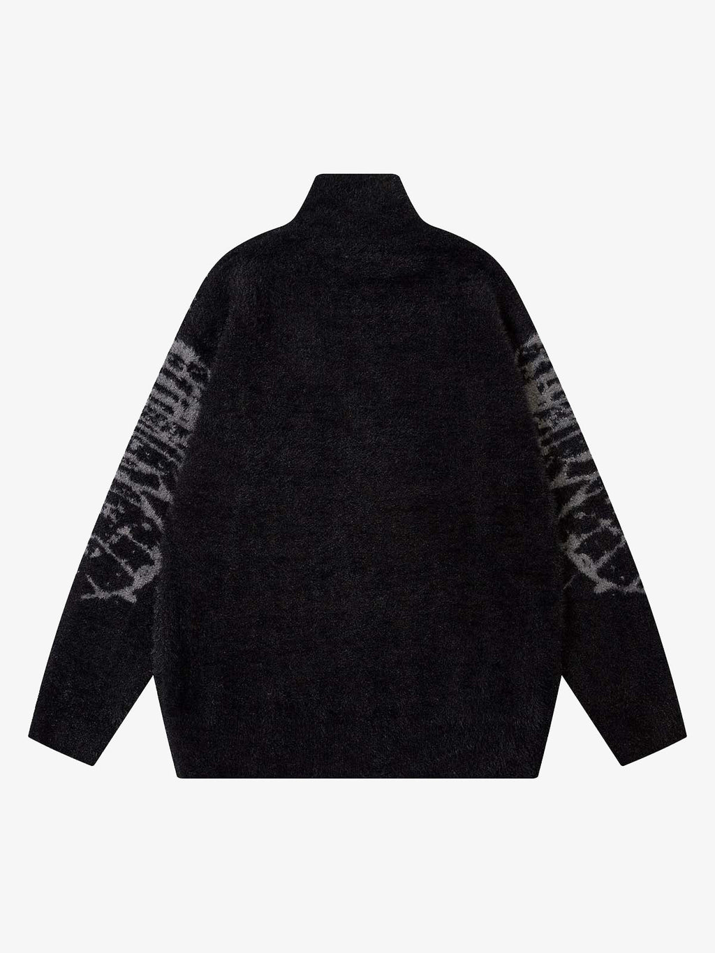 Theprecipice Butterfly Jacquard  Knit Mock Neck Sweater