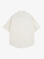 Oversized Graphic Cartoon Letter Print Short-Sleeve Shirt