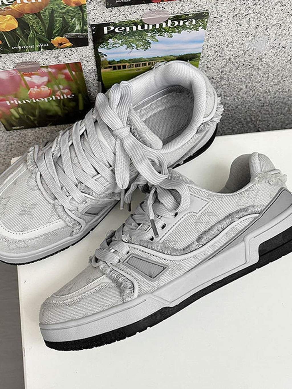 Theprecipice Retro Denim Sneakers - 2234