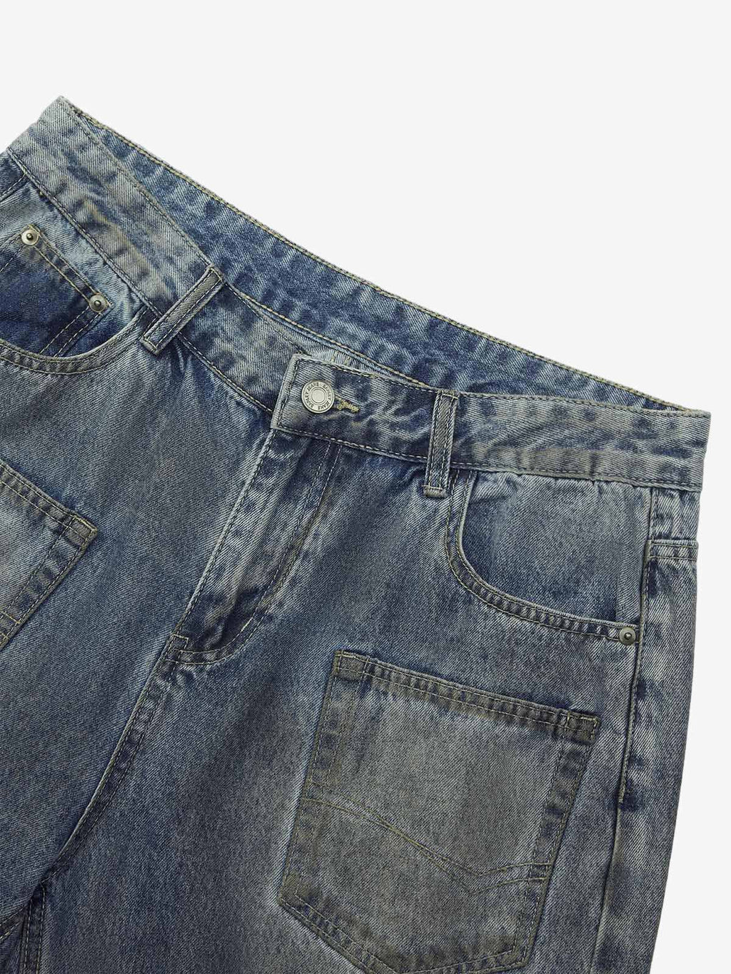 Theprecipice American Street Style Washed Distressed Shorts