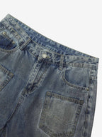 Theprecipice American Street Style Washed Distressed Shorts