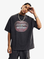 Full Diamond Tooth Pattern T-Shirt - 2258