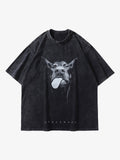 Theprecipice Retro Hip-hop Doberman Print T-shirt - 2172