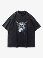 Theprecipice Retro Hip-hop Doberman Print T-shirt - 2172