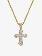 Theprecipice Corss Full Diamond Necklace-1514