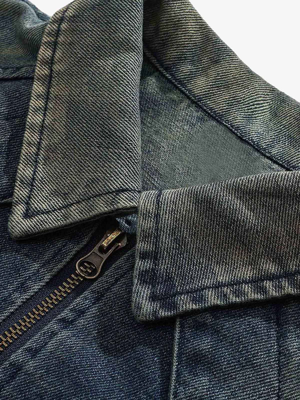 Theprecipice High Street Hip-hop Distressed Washed Denim Jacket - 2242