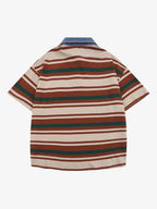 Theprecipice Vintage Striped Polo Shirt - 2165