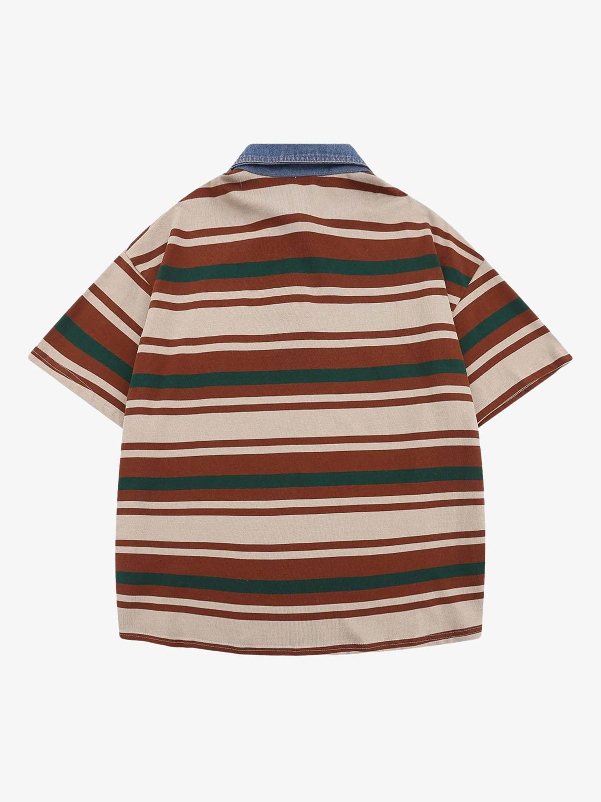 Theprecipice Vintage Striped Polo Shirt - 2165