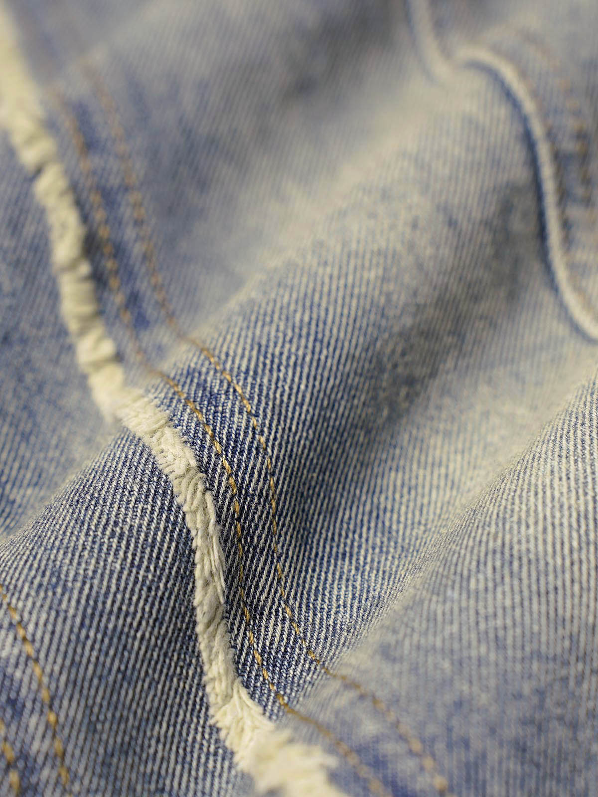Theprecipice Washed Distressed Raw Edge Baggy Jeans - 2271