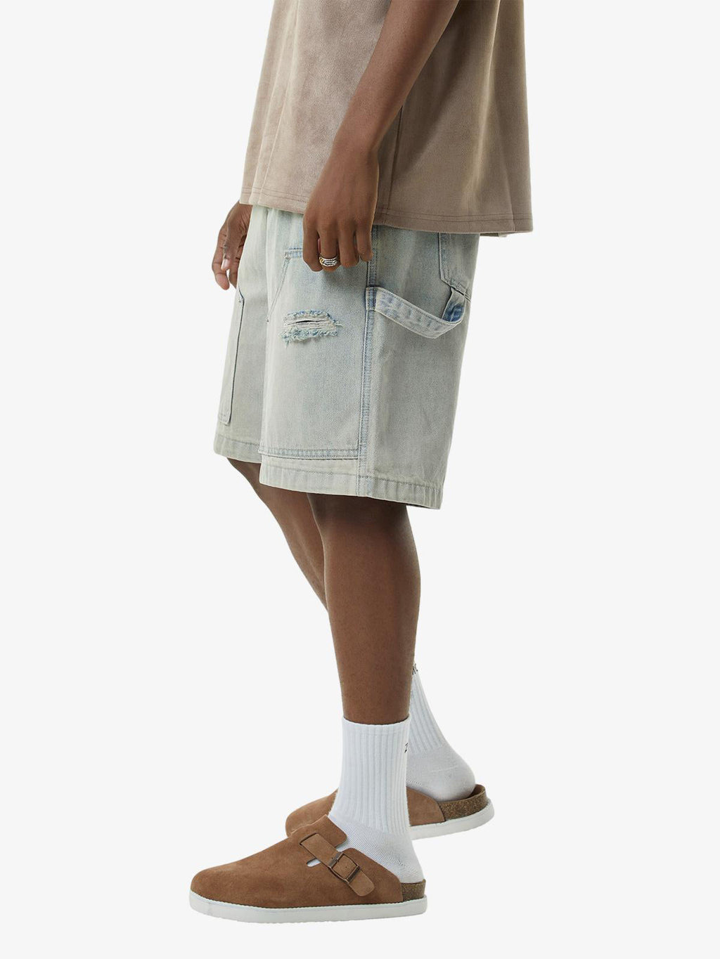 Theprecipice Retro Washed Hip-Hop Shorts