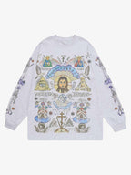 Theprecipice American High Street Graffiti Long Sleeve T-Shirt