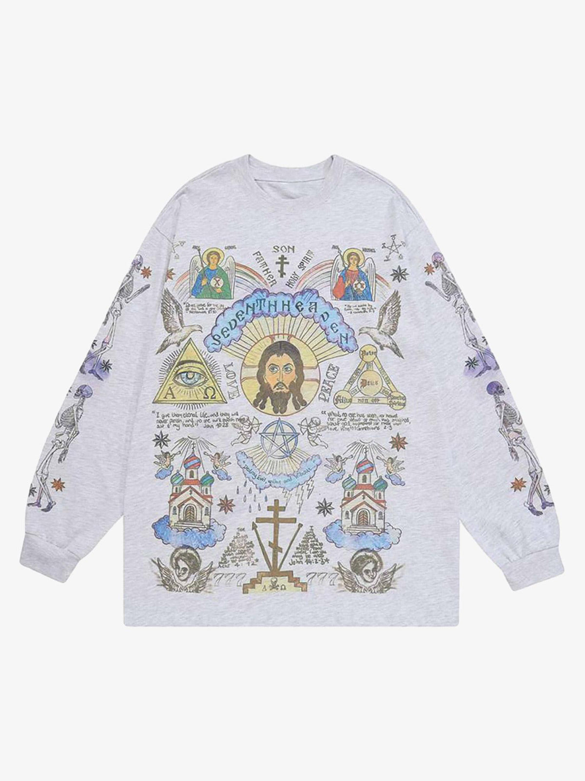 Theprecipice American High Street Graffiti Long Sleeve T-Shirt