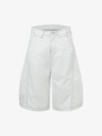 Deconstructed Split Contrast Stitching Scimitar Jorts
