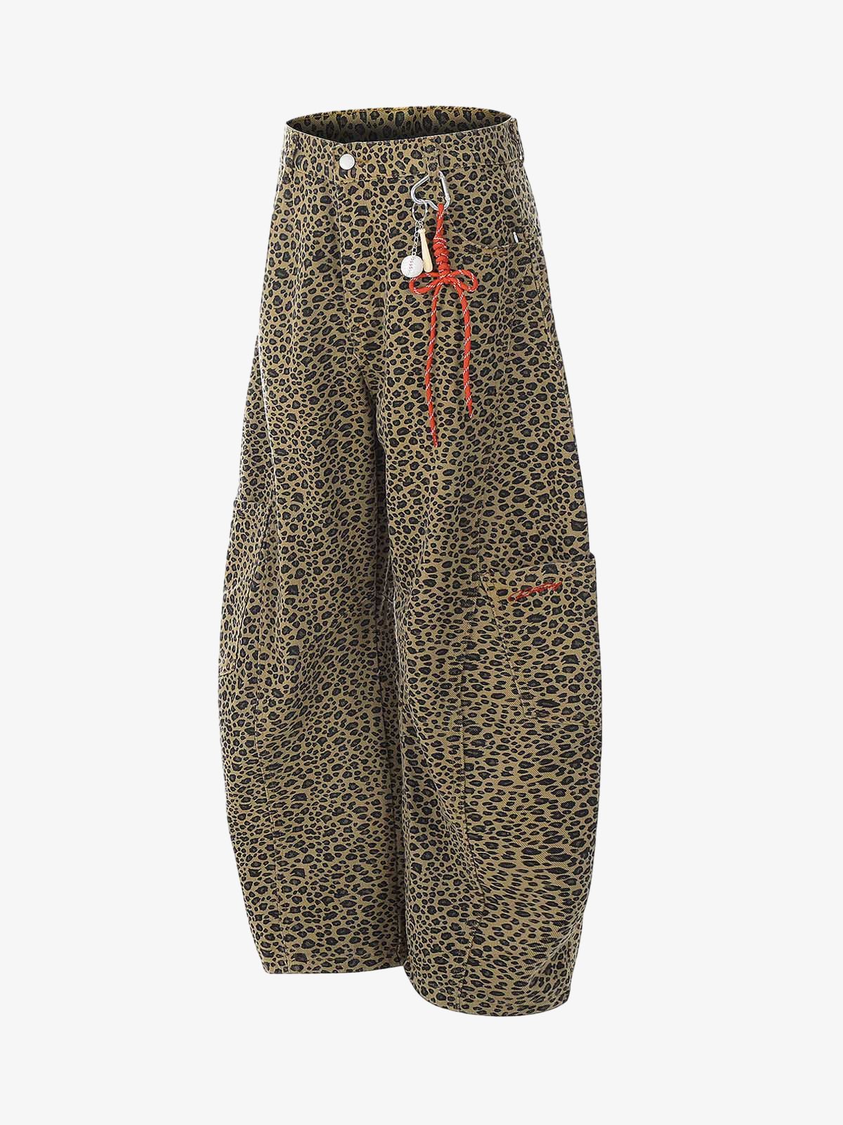 Cheetah Print Barrel Pants - 2416