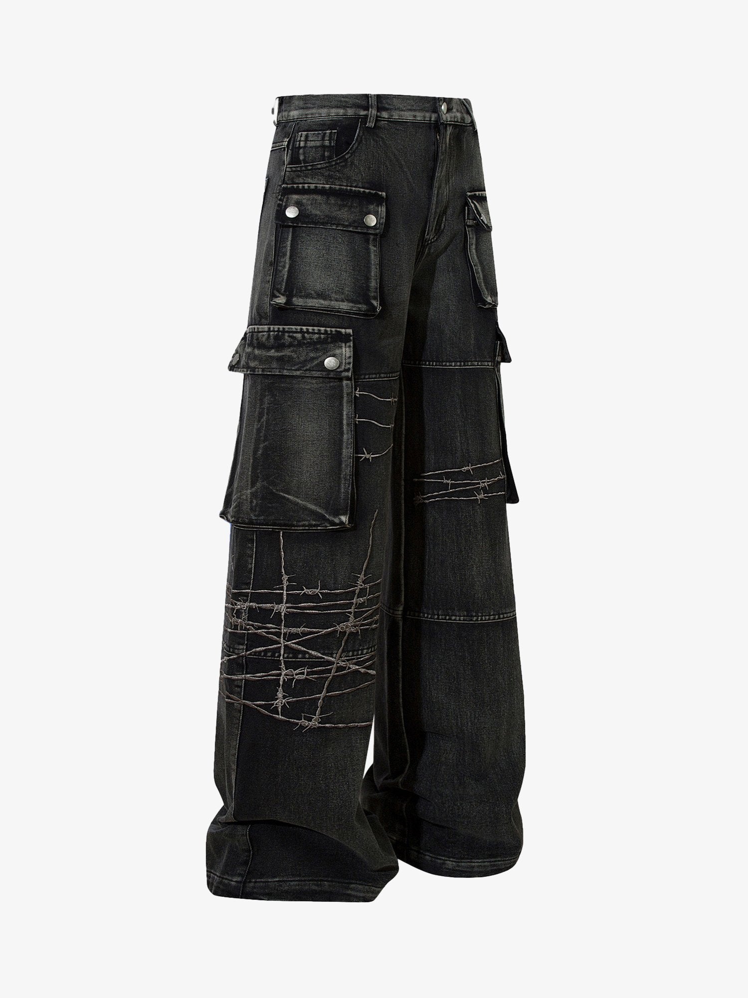 Theprecipice High Street Embroidery Hip-Hop Jeans - 2122