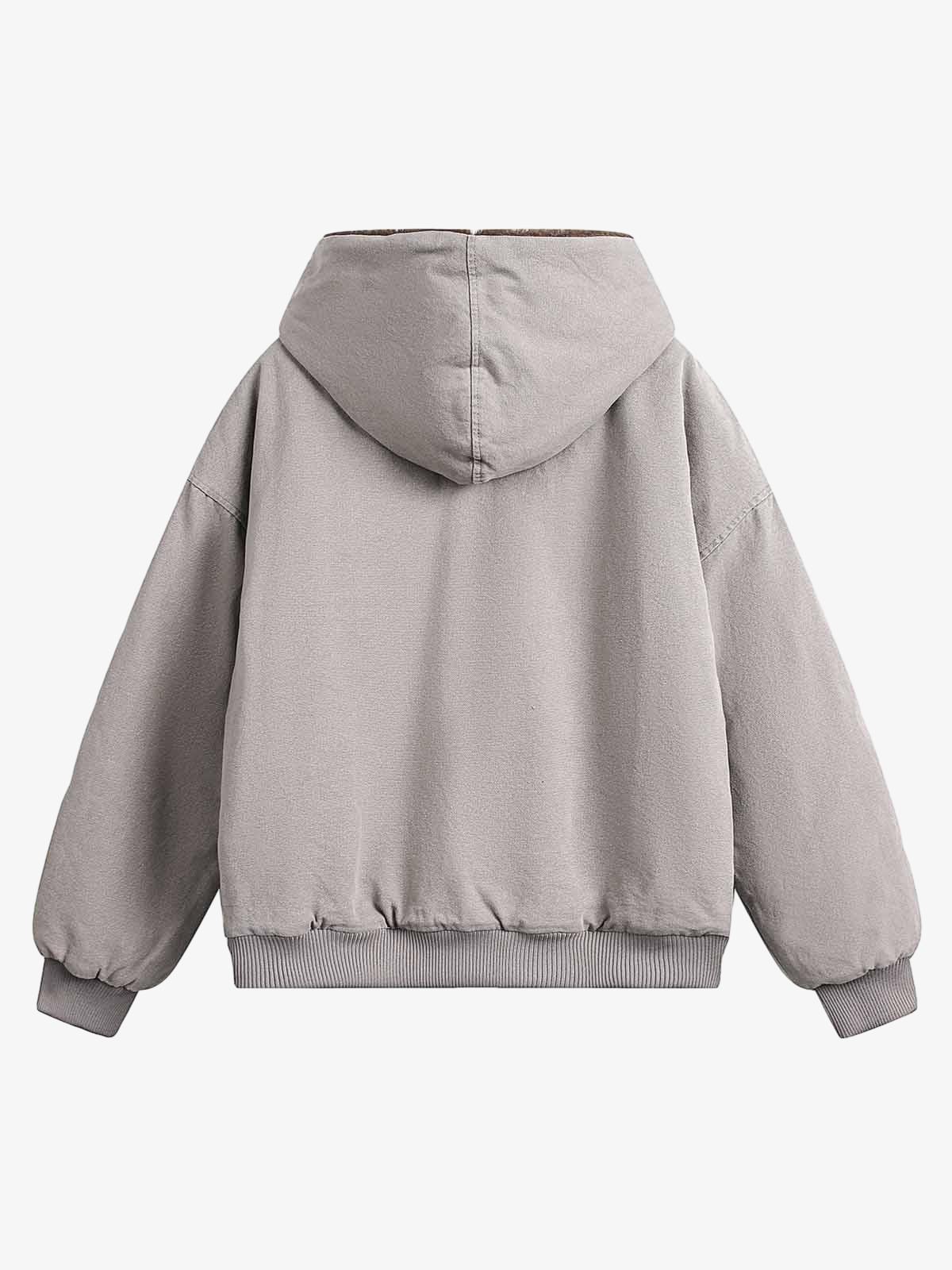 Theprecipice Fur Hooded Zip Up Quilted Jacket - 2510