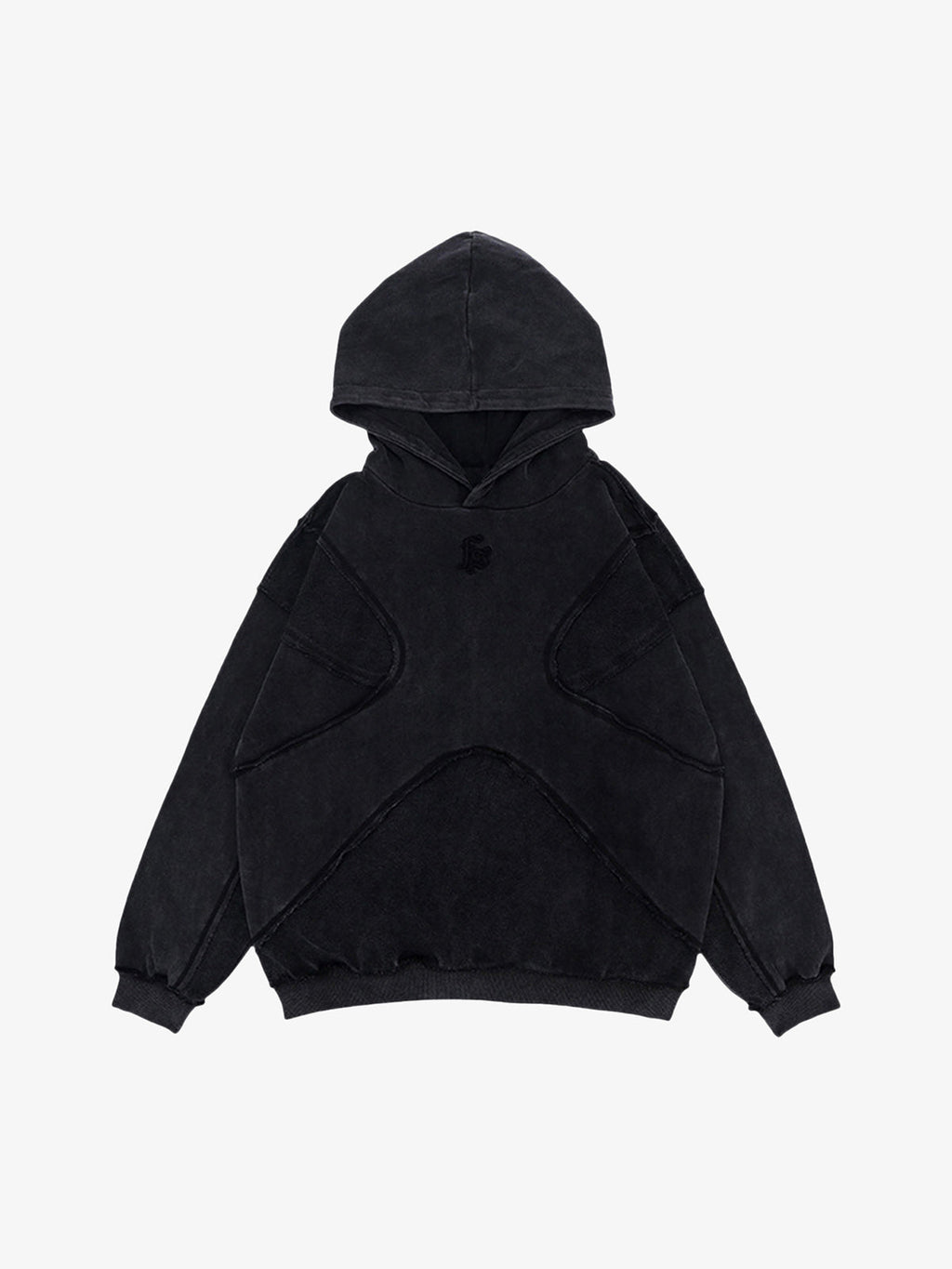 Theprecipice Washed Splicing Hoodie - 1985