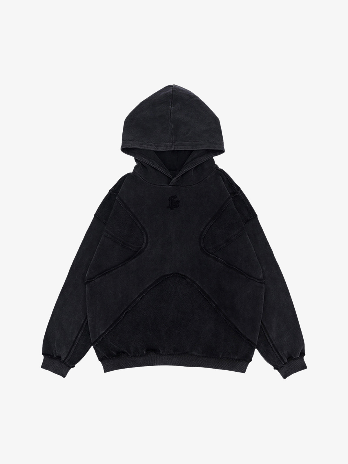 Theprecipice Washed Splicing Hoodie - 1985