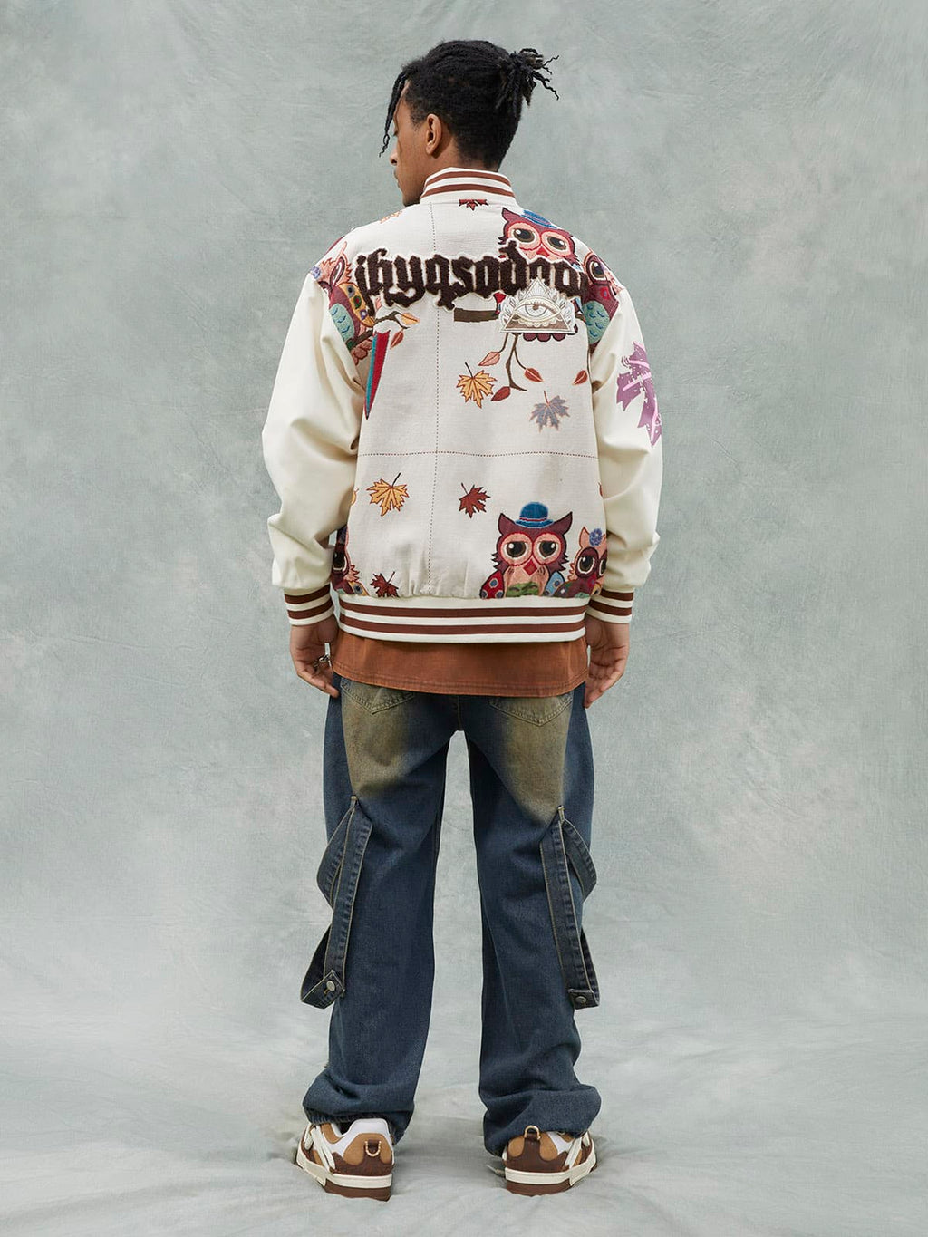 Theprecipice Owl Patch Embroidered Baseball Jersey - 2472