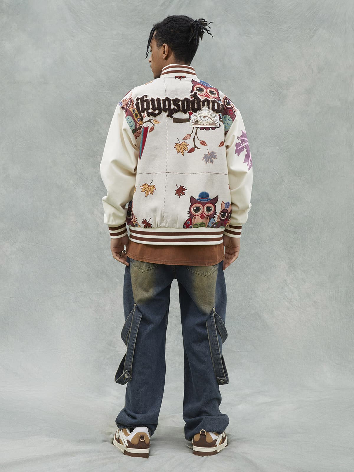 Theprecipice Owl Patch Embroidered Baseball Jersey - 2472