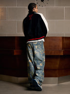 Original Embroidered Jersey Bomber Jacket - 2346