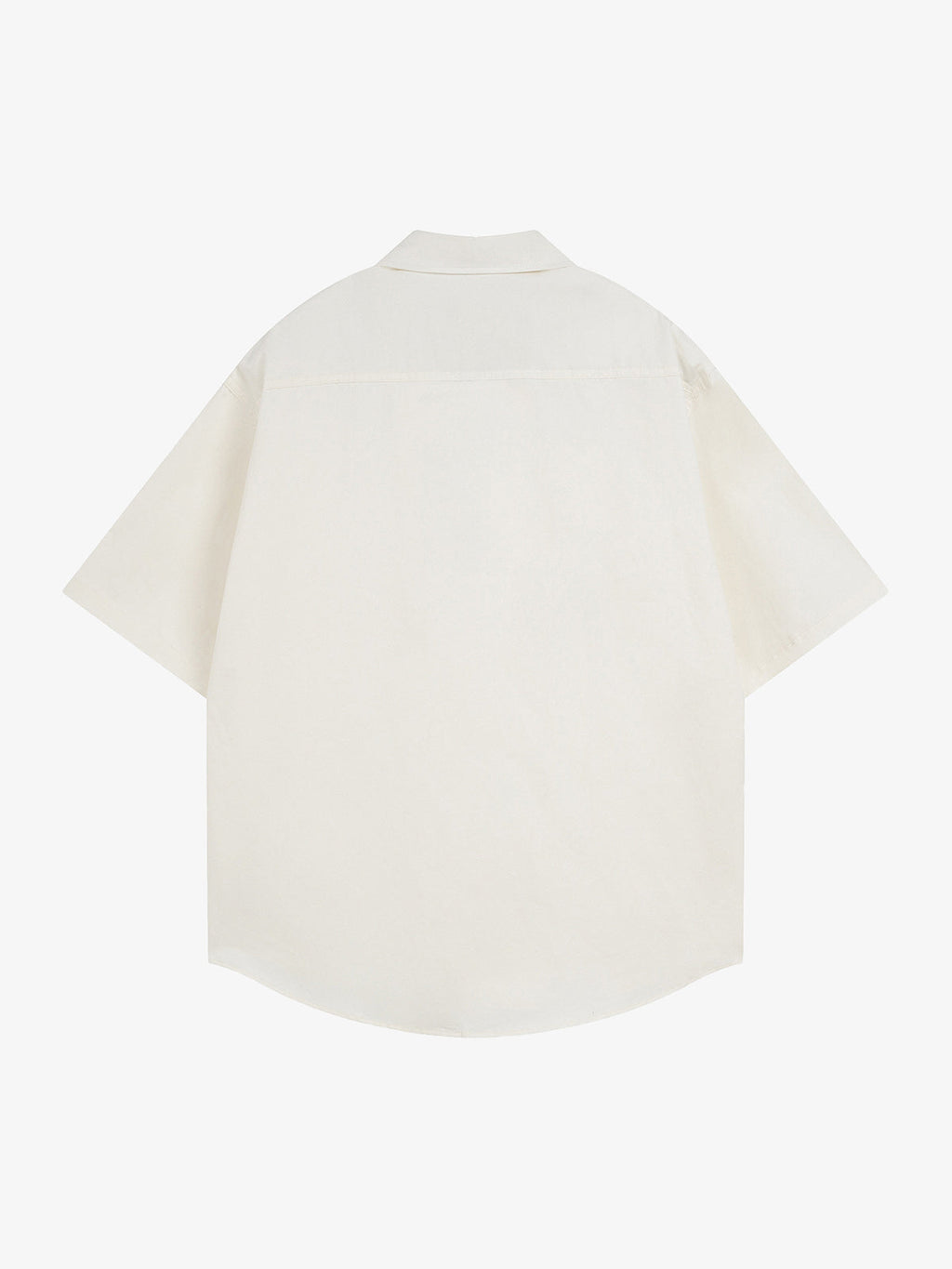 Retro Letter Print Short Sleeve Shirt - 2426