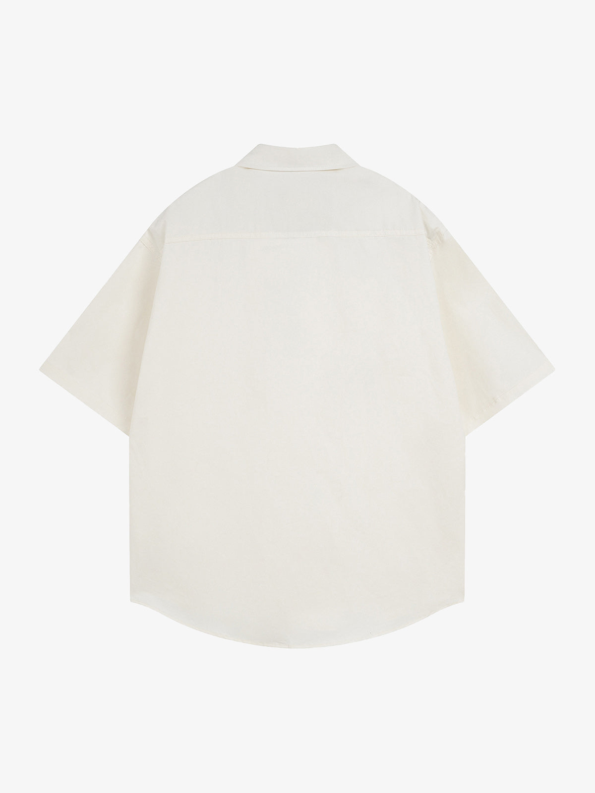 Retro Letter Print Short Sleeve Shirt - 2426