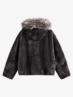 Theprecipice Fur Hooded Quilted Sherpa Jacket - 2304