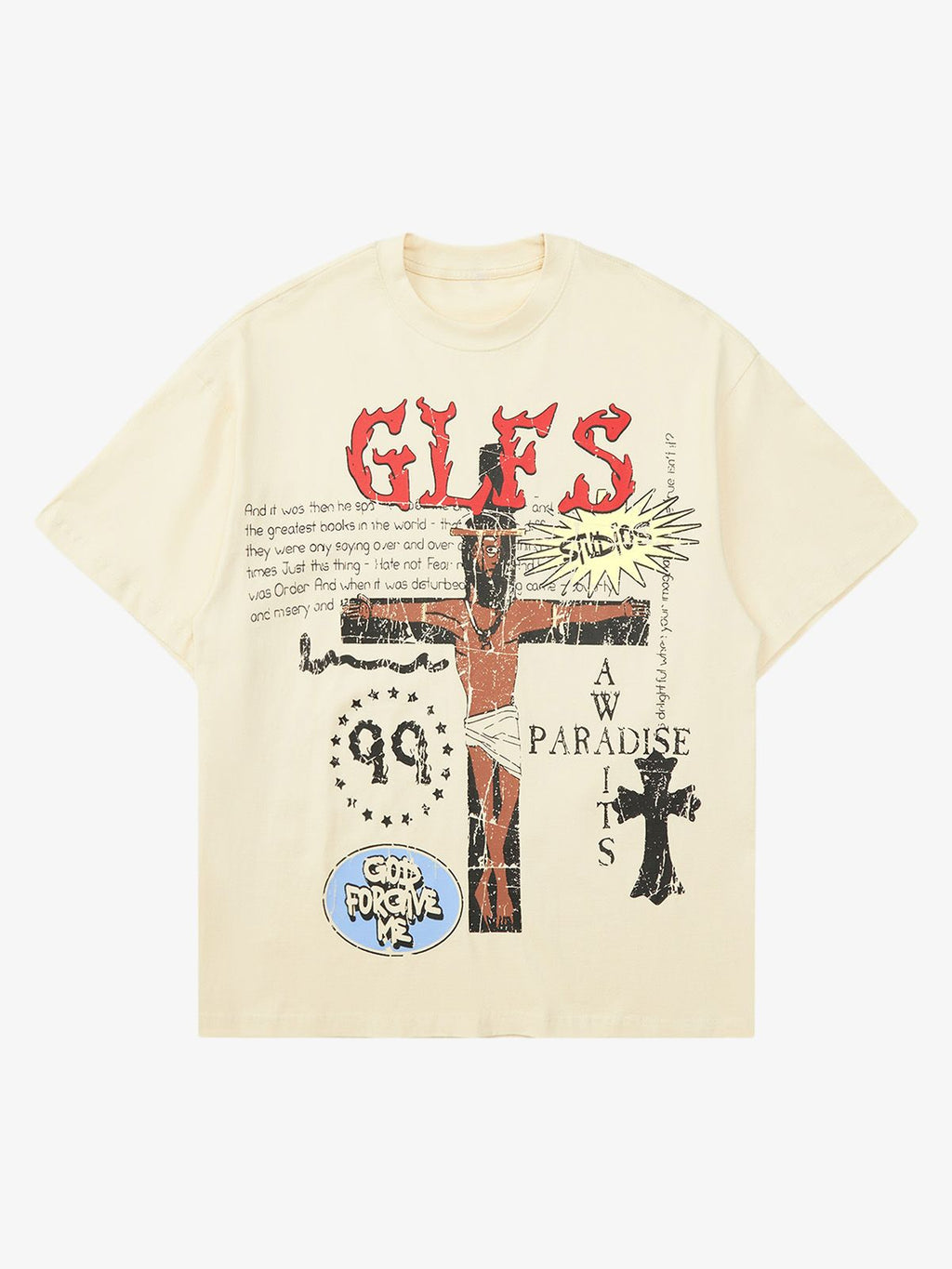 Theprecipice Funny Jesus Graffiti Street Rap T-shirt