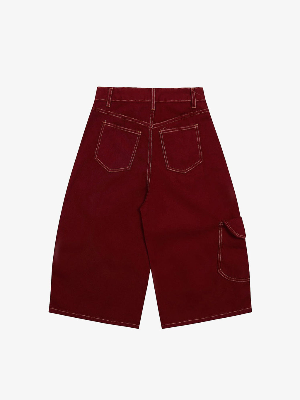 Denim Welt-Embellished Cargo Jorts - 2408