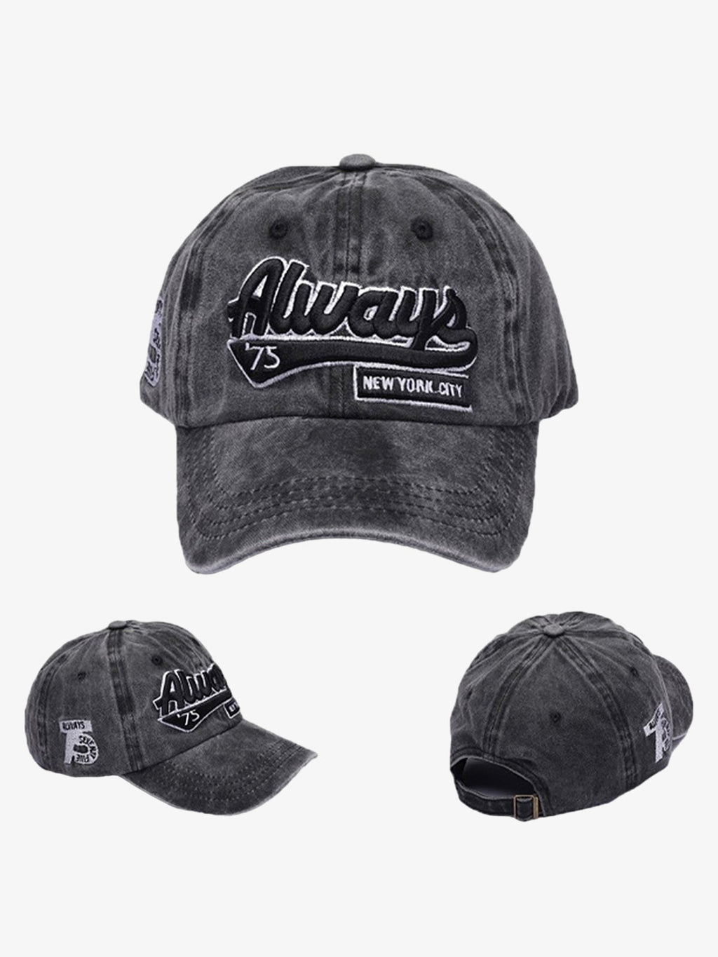 Theprecipice Vintage Embroidered Denim Washed Baseball Cap