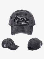 Theprecipice Vintage Embroidered Denim Washed Baseball Cap