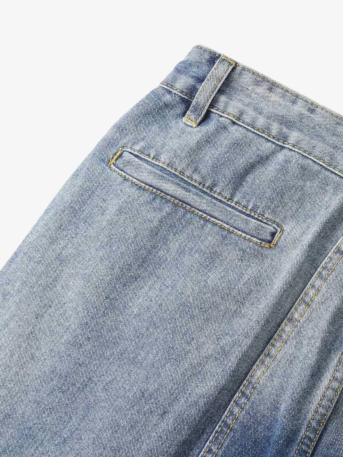 Theprecipice Homemade Large Pocket Cargo Jeans