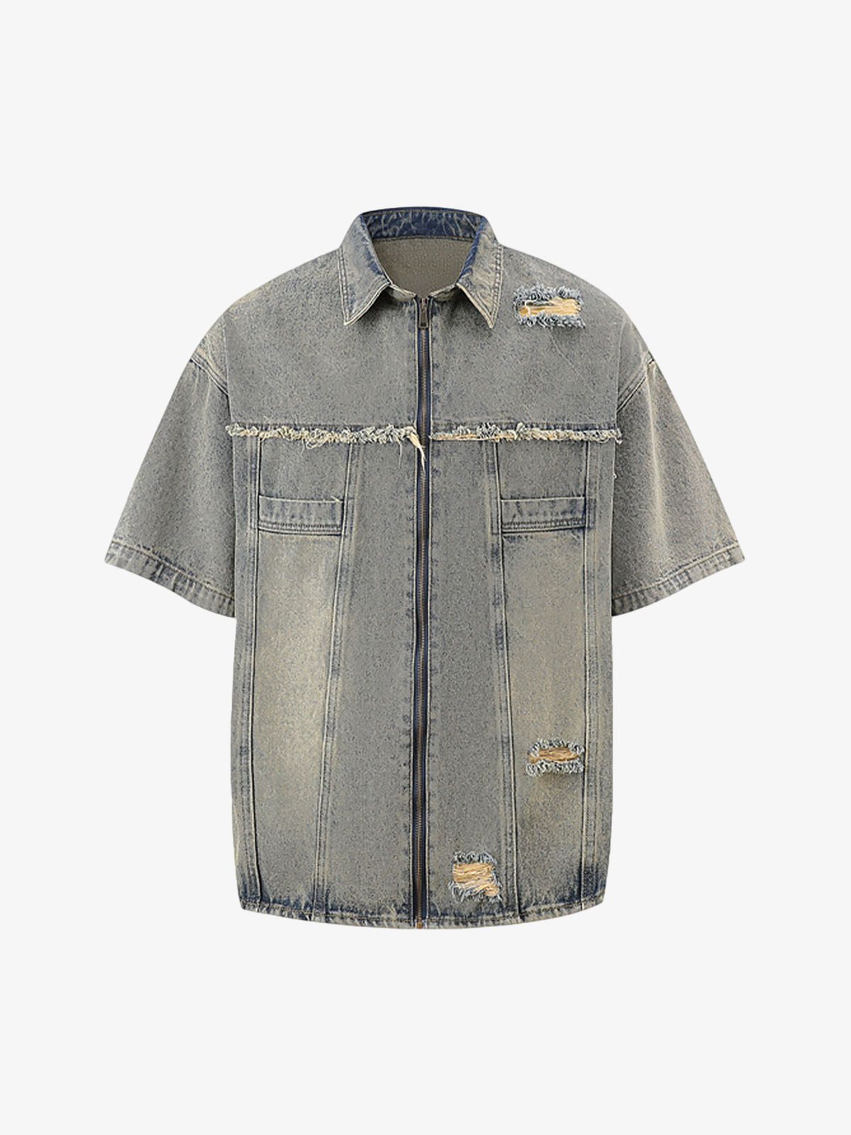 Denim Distressed Ripped Suit - 2460