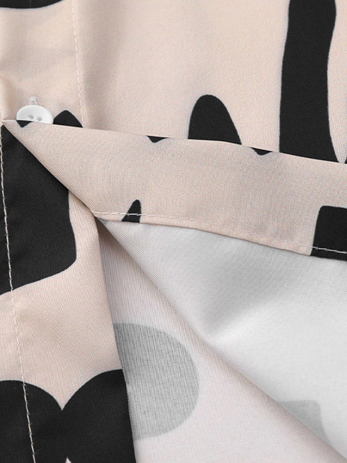 Theprecipice Vintage Full Print Lapel Short Sleeve Shirt
