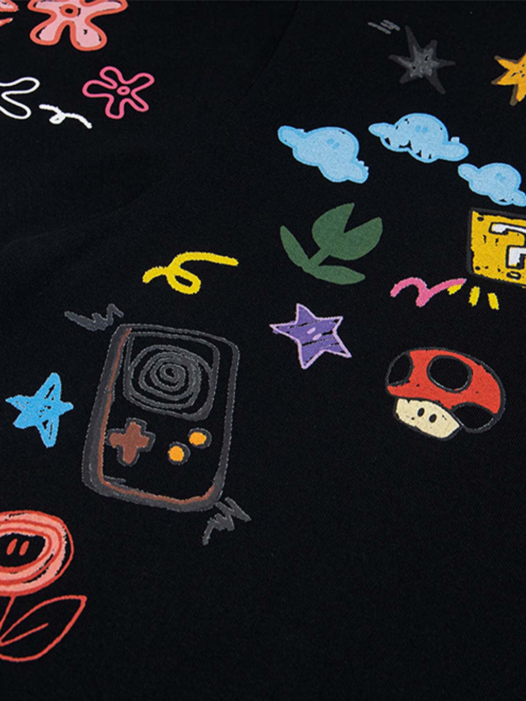 Colorful Fun Pattern Crew Neck T-Shirt